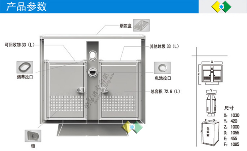 戶外垃圾桶 分類垃圾桶 鋼板垃圾桶 公園垃圾桶 北京垃圾桶